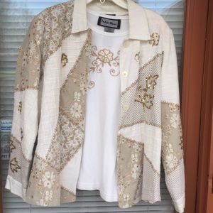 2 piece set  w/jacket Brocade sparklies